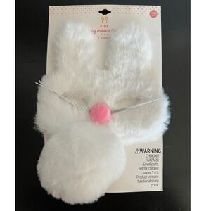 Gertex Bunny Mask & Tail Set Kids O/S White Brand New Faux Fur Costume